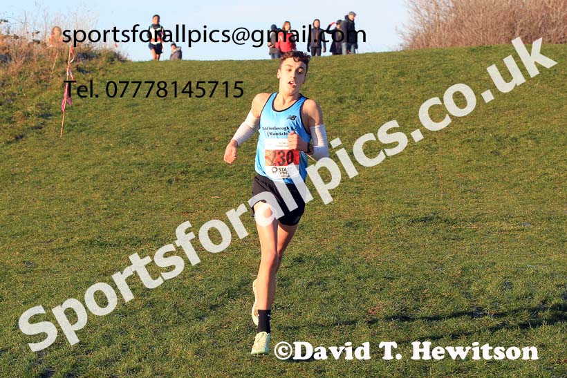 Boys under-15s, 2022 North Eastern Cross Country Champs., Temple Park, South Shields.  Photo: David T. Hewitson/Sports for All Pics